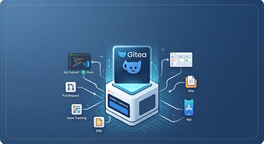 گیتیا (Gitea) روی سیدباکس؛ مدیریت مخزن کد سبک و سریع بدون نیاز به VPS
