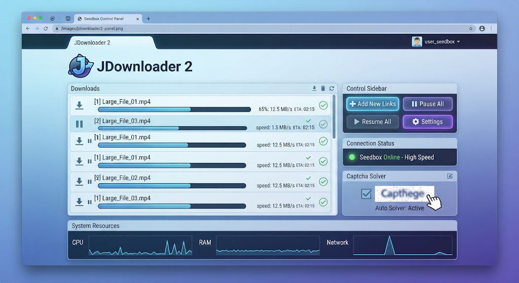 جی‌داونلودر ۲ (JDownloader 2) روی سیدباکس؛ دانلود خودکار و هوشمند بدون محدودیت